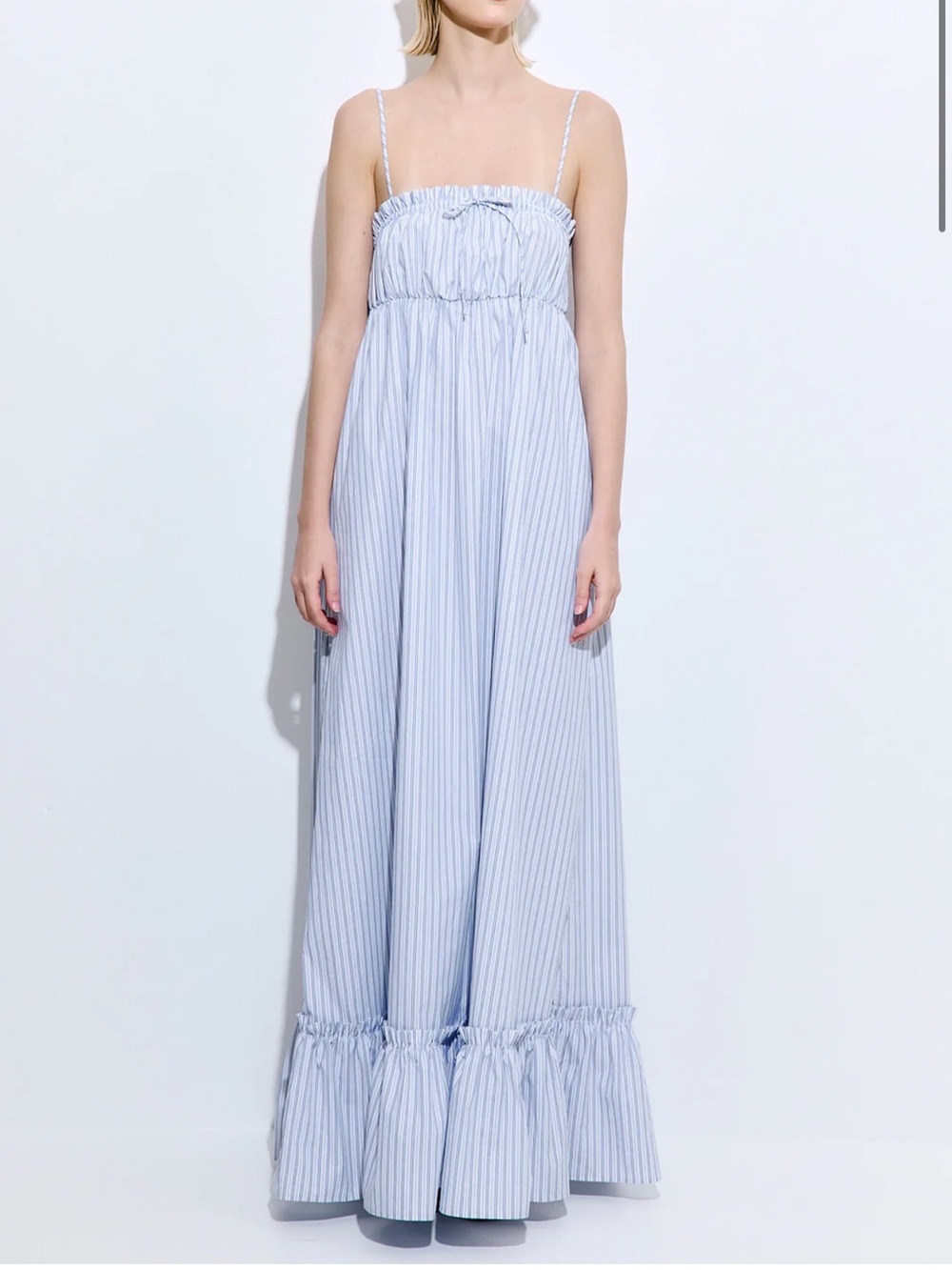De Rococo Ruffled Poplin Maxi Dress